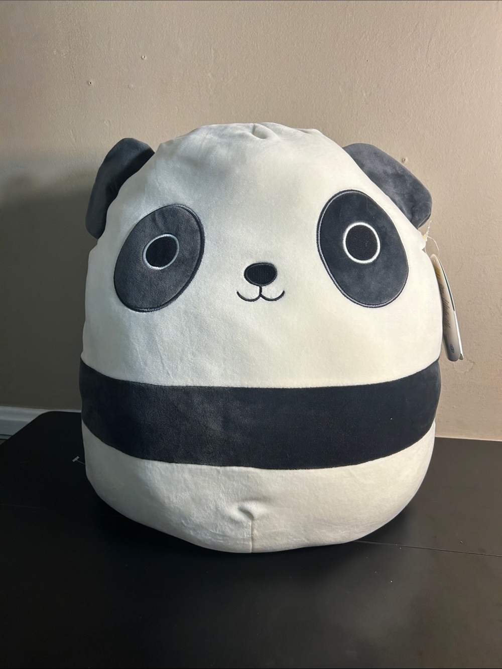 Squishmallow 16" Stanley Panda black white Kellytoy Soft Stuffed Animal Gift NEW